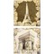 Golden Paris by Lanie Loreth 14" x 14" Canvas Wall Art (Set of 2)